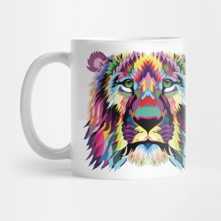 Colourful abstract lion Mug